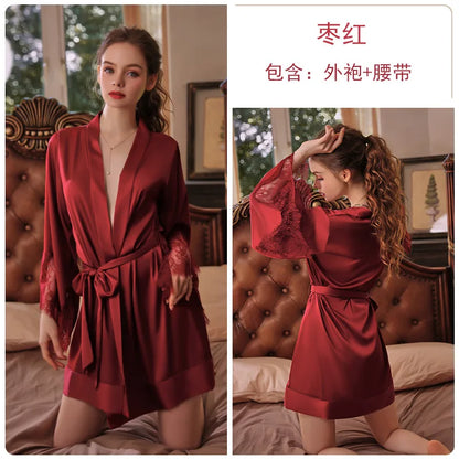 Sexy Night Robe Dress Sleepwear