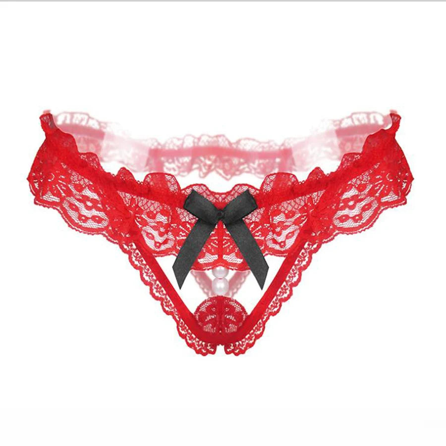 Sexy Women Panties Lace Pearl Lingerie