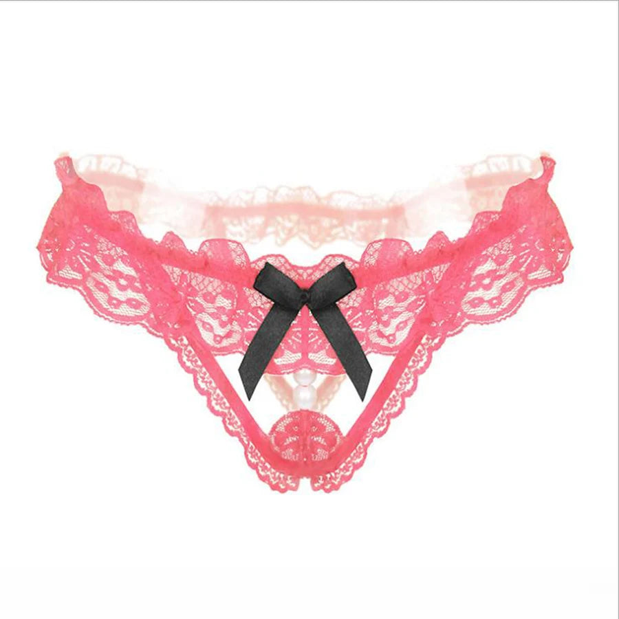 Sexy Women Panties Lace Pearl Lingerie