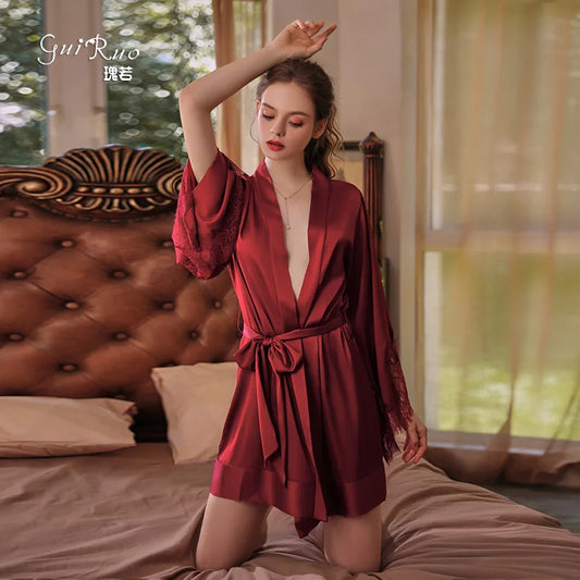 Sexy Night Robe Dress Sleepwear