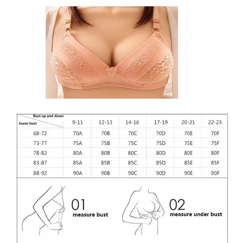 Plus Size Sexy Push Up Bra Women