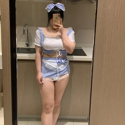 Women Sexy Plus Size Maid Costume